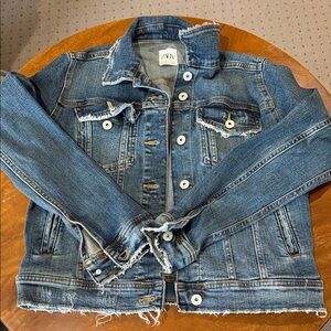 Zara distressed denim jacket